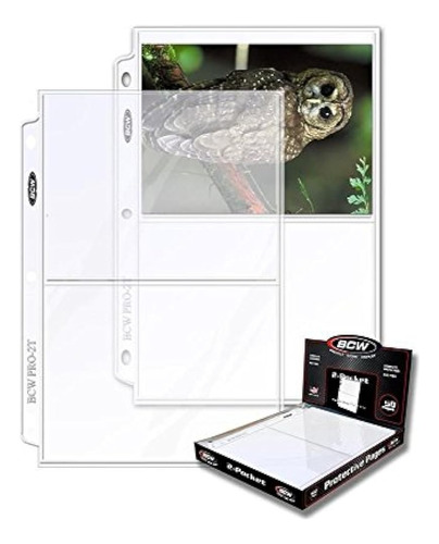 (50) Bcw 2-pocket 5 X 7 5x7 Postcard Photo Binder Pages