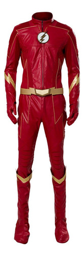 El Flash 4 Cosplay Disfraz Mono De Cuero Rojo Hombre