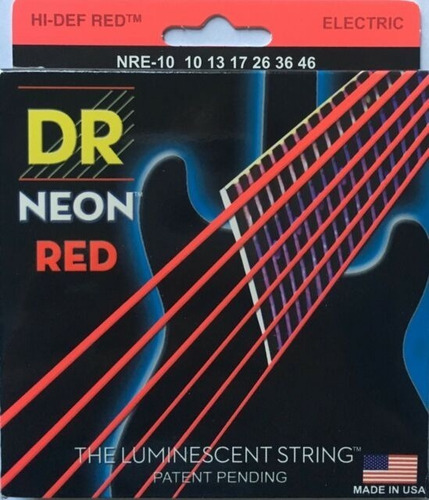Dr Neon Red Nre-10 Cuerdas Para Guitarra Eléctrica