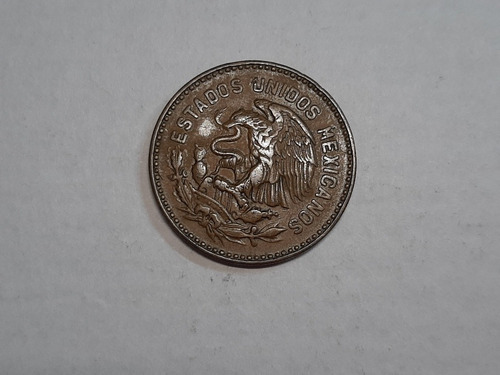 Imagen 2 de 3 de Moneda México 50 Centavos 1957 Bronce Estriado Ro 322