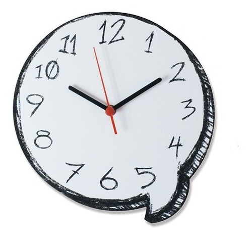 El reloj de pared con forma de globo con forma de cómic de Hq Comics habla de cómics