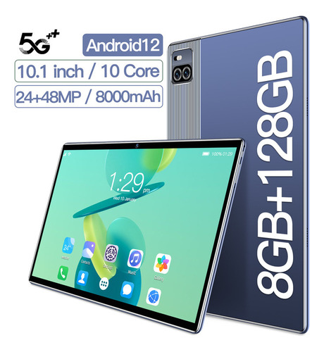 Tablet Pc Con Android 12, 10.1 Pulgadas 1080p Ips Hd 8+128gb