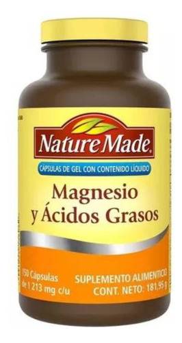 Magnesio Y Ácidos Grasos Nm 250 Mg 150 Caps