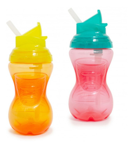 Imagen 2 de 11 de Vaso Con Sorbete Bebe Con Asas Y Tapa 300ml Love 9148