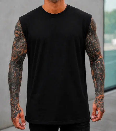 MLB 3853677215 Regata Oversized Masculino Tamanho Grande Macho Lisa Malha JM