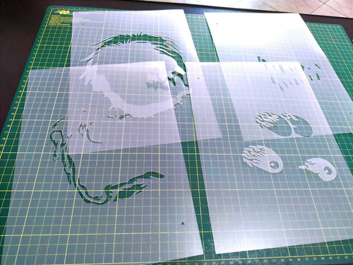 Molde Stencil Rat Fink Multicamadas Para Aerografias