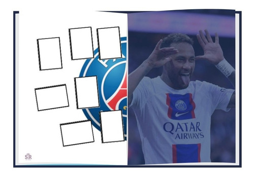 Álbum De Figurinhas Personalizado Neymar Jr Psg