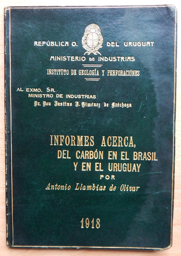 Boletín Informes Acerca Del Carbón En Brasil Y Uruguay 1918