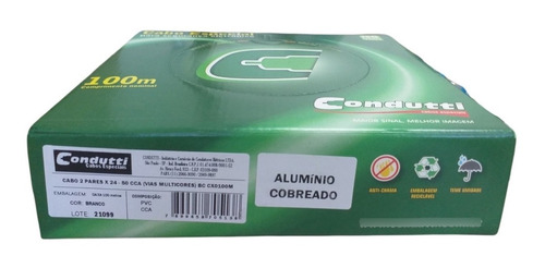 10 Caixa Cabo Alarme Multicores 4 Vias 24 50 Mm Cca Condutti