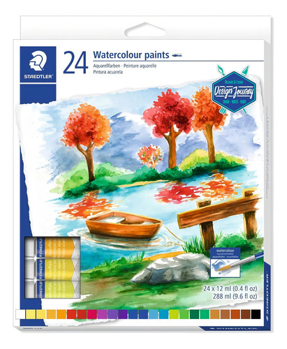 Estuche para acuarela Staedtler de 24 núcleos, 12 ml