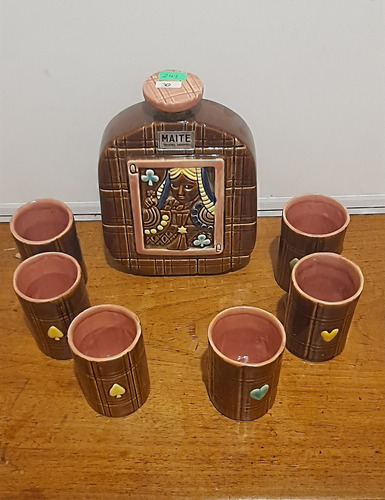 Botellon Con 6 Vasitos ( Juego) ( Precio X El Lote )