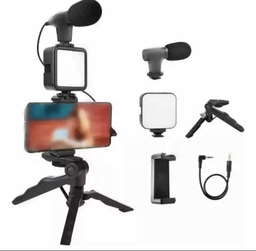 Kit De Trípode Led Con Control Y Micrófono