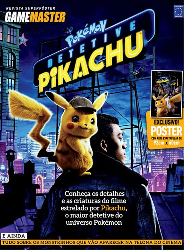 Superpôster Game Master - Pokémon Detetive Pikachu, de a Europa. Editora Europa Ltda., capa mole em português, 2020