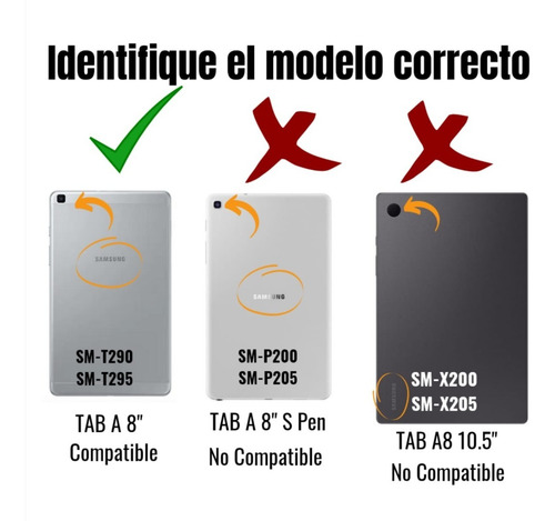 Imagen 2 de 3 de Lámina Protectora De Vidrio Templado Galaxy Tab A8 T290/t295