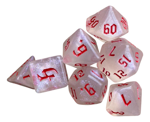 3 Juego De Dados Poliédricos De Rojo 2 Rojo Rojo 2
