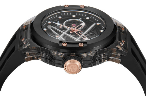 Reloj De Pulsera Minber Para Caballero M9019g2 Negro