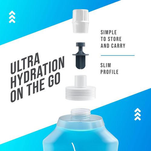 Botella De Agua Corriente De Silicona Flexible Hastarah, 8.5