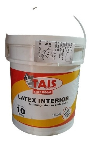 Pintura Latex Interior Tais Blanca De 10lts. Casa Gisela