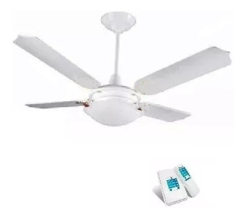 Ventilador Teto Led 4 Pás Retas Controle Remoto E Parede