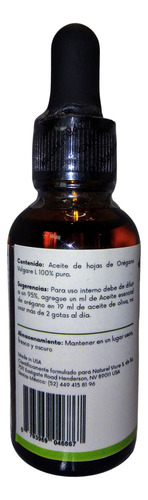 Aceite De Orégano Orgánico Puro Therapeutic 30 Ml