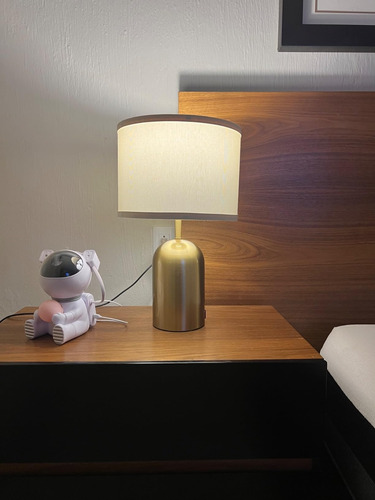 Lámpara Mesa Led Metal Usb Regulable Touch Dorada 2piezas Dorado