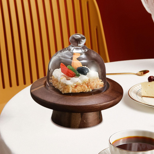 Soporte De Pastel De Madera, Bandeja Para Servir Con