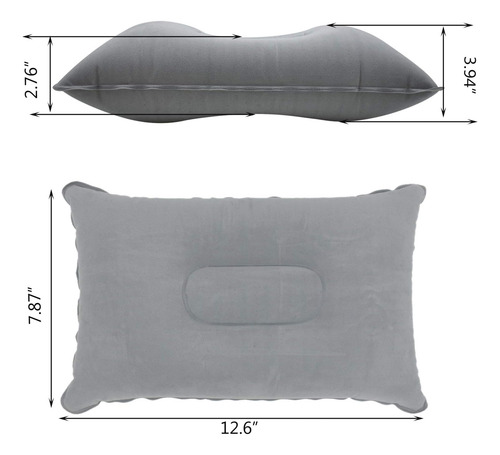 Lixiongbao 2 Paquete Almohada Inflable Inflable Pequeña Almo