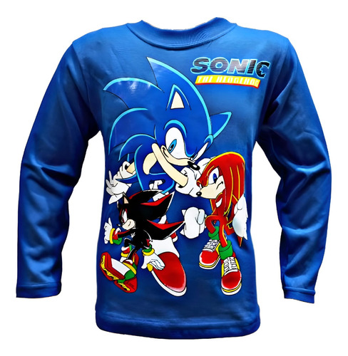 Camiseta Sonic Gamer Doble Estampa 100% Algodon Premium