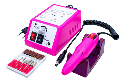 Lixadeira Motor Elétrica De Unha Gel Profissional Mercedes Cor Rosa