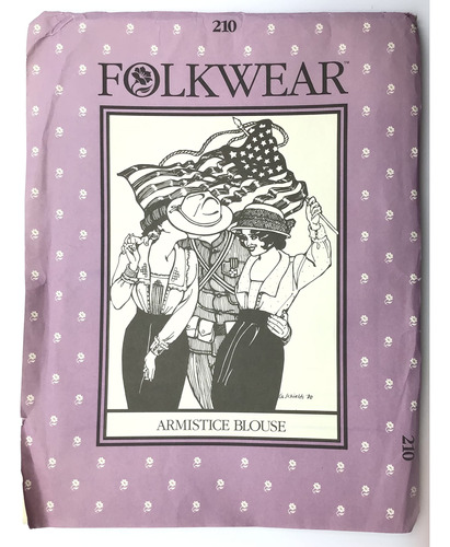 Folkwear Armisticio Blusa # 210  Patron Costura Solo