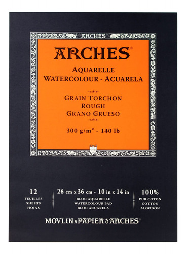 Block Acuarela Profesional Arches Grano Grueso 23 X 31 Cms