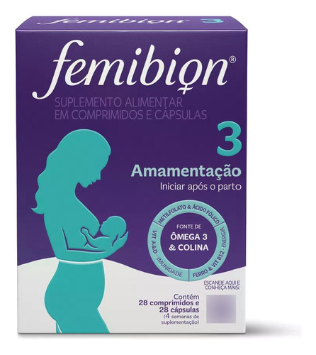 Suplemento Femibion 3 Amamentação Na Gravidez 28crp + 28cáps