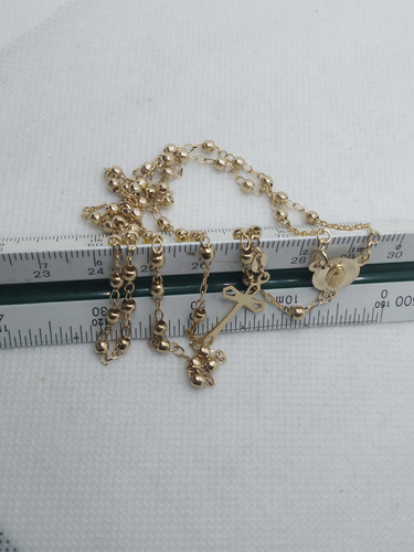 Rosario De Oro De 10 Kilates Amarillo