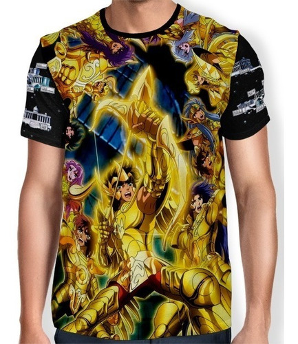 Camisas De Animes Cavaleiros Do Zodiaco - Cavaleiros De Ouro