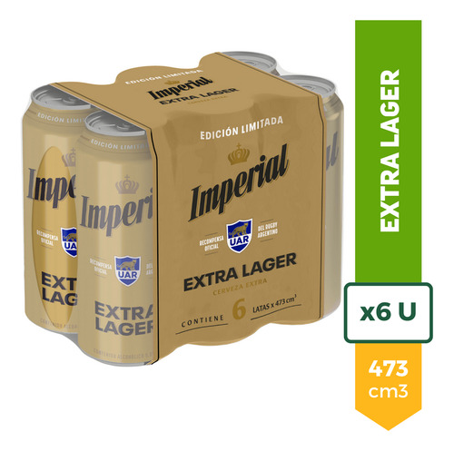 Cerveza Imperial Lager 473ml Pack X6