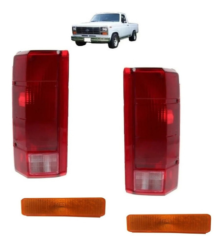 Juego X2 Faro Trasero Ford F100 81 Al 88 + Giros Del X2 