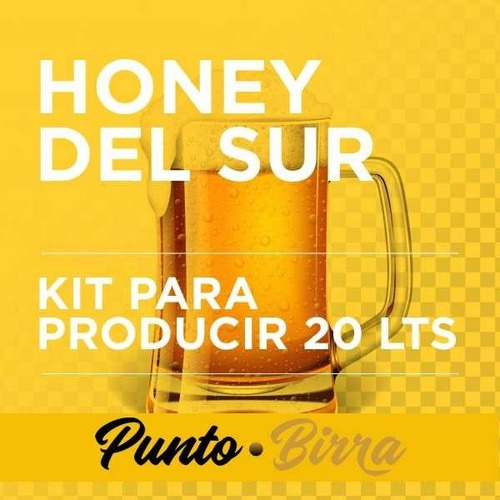 Kit Insumos Honey Del Sur Premium 20l Art. Punto Birra