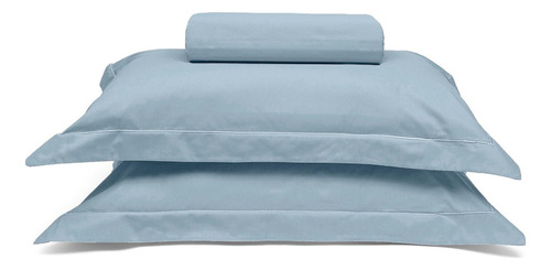 Jogo De Cama Queen Size 200 Fios Reffinata Color 3 Peças Cor Azul Jeans