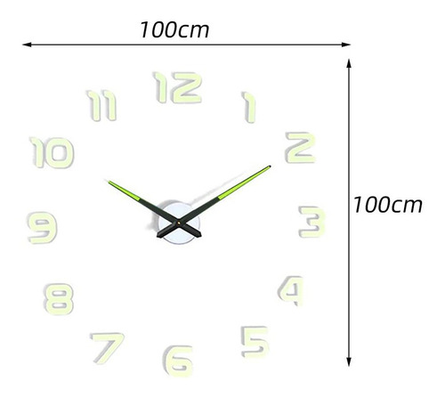 Imagen 6 de 10 de Reloj De Pared Cuarzo 3d Diy Acrílico Moderno Grande Nuevo