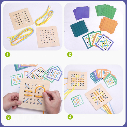 Juguetes Para Enhebrar Cuerda, Juego De Enhebrado, Juguete