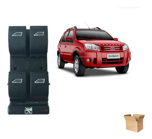 Botonera Alzavidrios Delant Izq Ford Ecosport 2007/2012 4bot