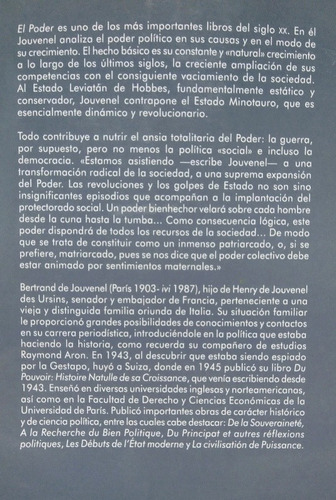 Sobre El Poder. Bertrand De Jouvenel. Unión Editorial