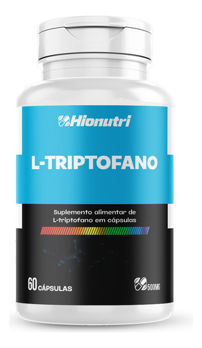 L-Triptofano 60 Capsulas 500mg Sem sabor - Hionutri