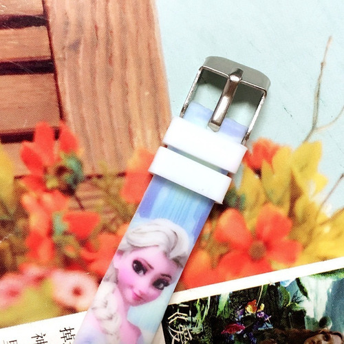 Reloj Princesas Ana Y Elsa Con Luz Niñas Infantil Frozen Correa Azul Nieve