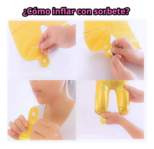 X10u Globos Forma Corazón Curvo Metalizado 18 Pulgadas 45cm Rosa Claro Opaco
