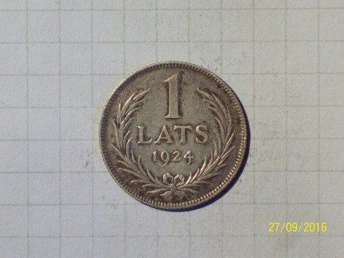 Lituania 1 Lati Plata 1924 Excelente Y Esacasa