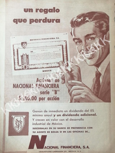 Cartel Retro Venta De Acciones Del Banco Nacional Financiera