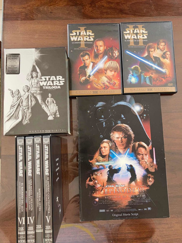 Colección De Star Wars Trilogía + Libro + Cd 1 Y 2 Excelente