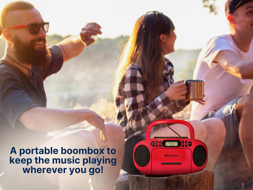 Reproductor De Cd Portátil Emerson Boombox Con Reproductor D
