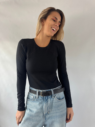 Remera Manga Princesa Escaleritas Mujer Algodon Lycra